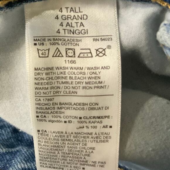 Old Navy Jeans Womens 4 Tall Button Fly OG Straight Extra High Rise Secret Slim - Picture 11 of 13